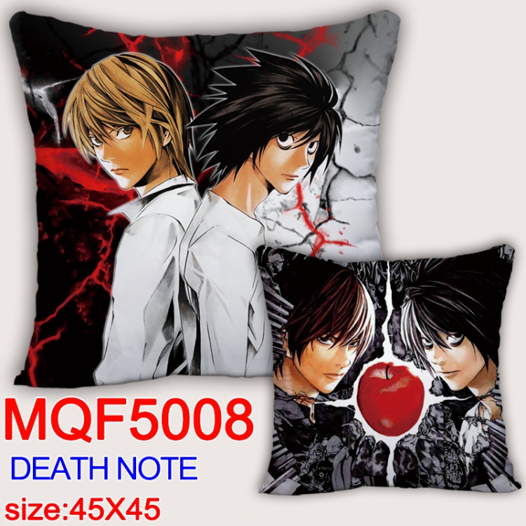 Death note Square double-sided full-color pillow cushion 45X45CM NO FILLING MQF 5008