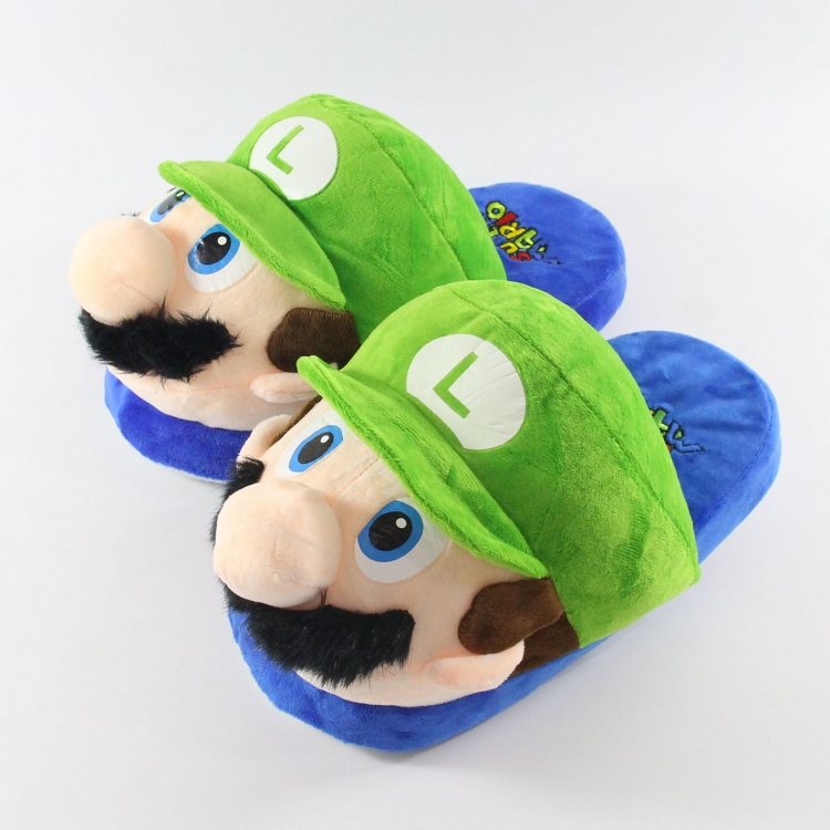 Super Mario  Half-pack shoes plush crystal super soft pp cotton slippers 28CM