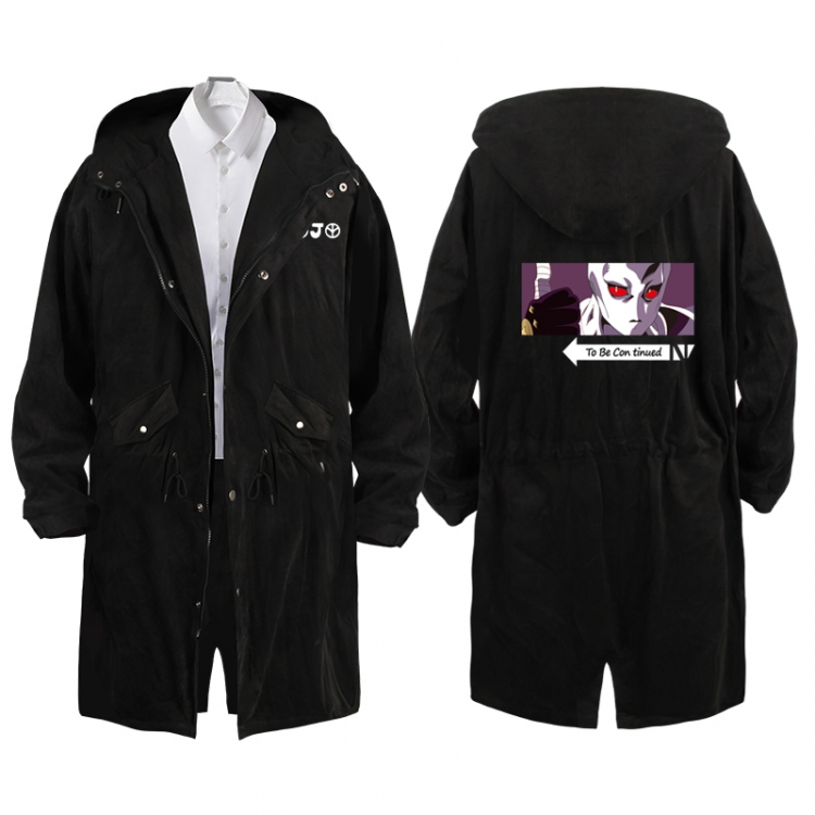 JoJos Bizarre Adventure Anime Peripheral Hooded Long Windbreaker Jacket