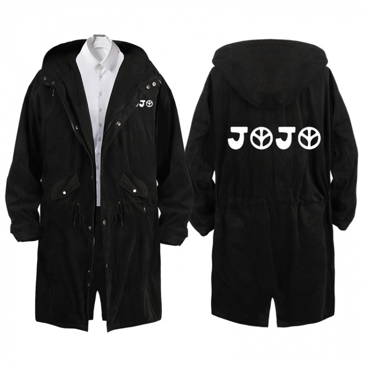 JoJos Bizarre Adventure Anime Peripheral Hooded Long Windbreaker Jacket