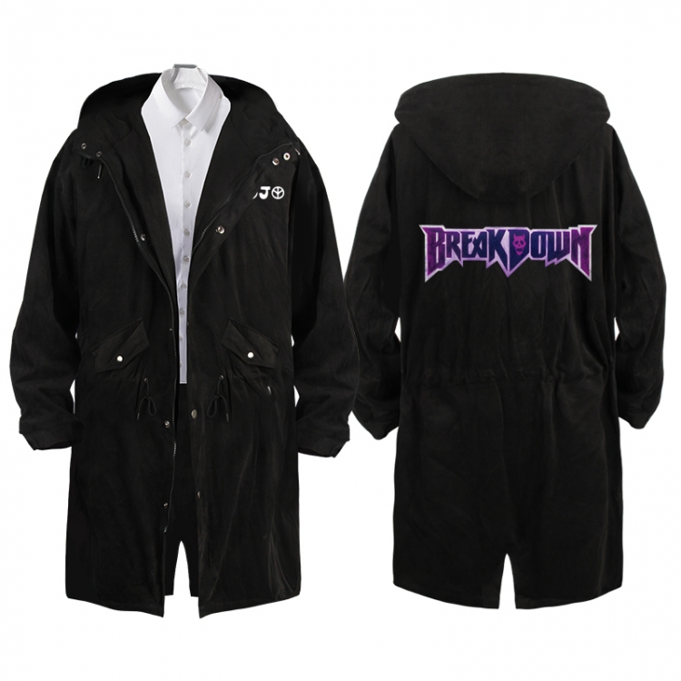 JoJos Bizarre Adventure Anime Peripheral Hooded Long Windbreaker Jacket