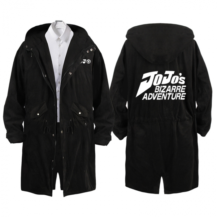 JoJos Bizarre Adventure Anime Peripheral Hooded Long Windbreaker Jacket