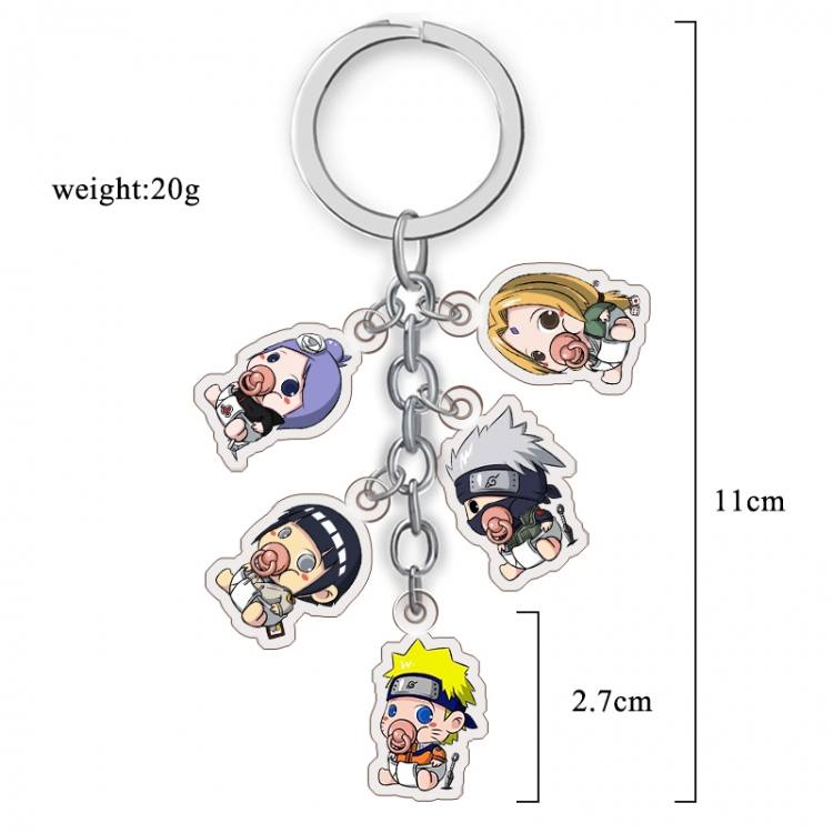 Naruto Anime acrylic Key Chain  price for 5 pcs A278