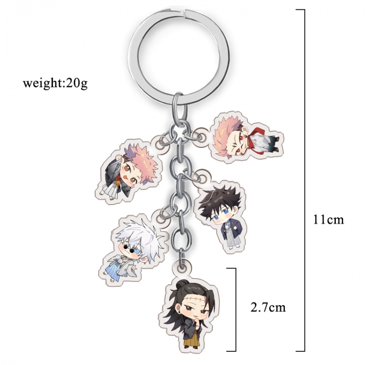 Jujutsu Kaisen   Anime acrylic Key Chain  price for 5 pcs A302