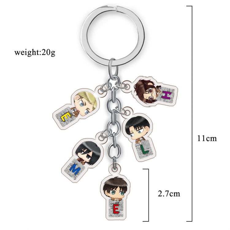 Shingeki no Kyojin Anime acrylic Key Chain  price for 5 pcs A297