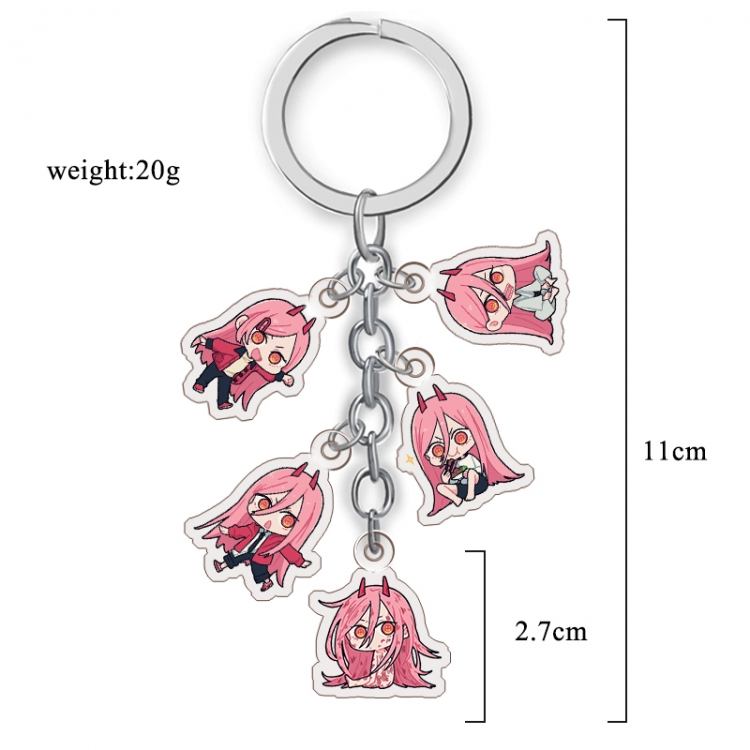 Chainsaw man Anime acrylic Key Chain  price for 5 pcs A301