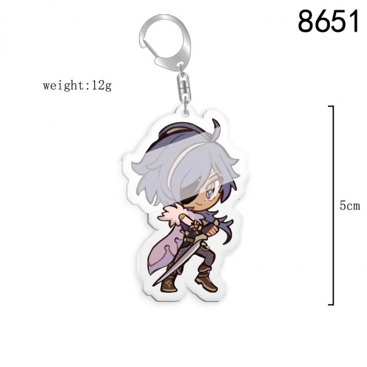 Genshin Impact Anime acrylic Key Chain  price for 5 pcs 8651