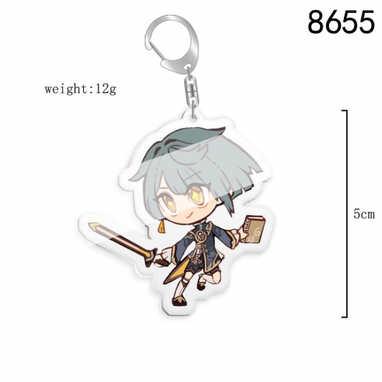 Genshin Impact Anime acrylic Key Chain  price for 5 pcs 8655