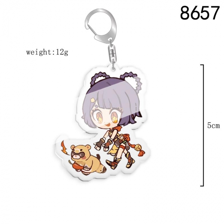 Genshin Impact Anime acrylic Key Chain  price for 5 pcs 8657