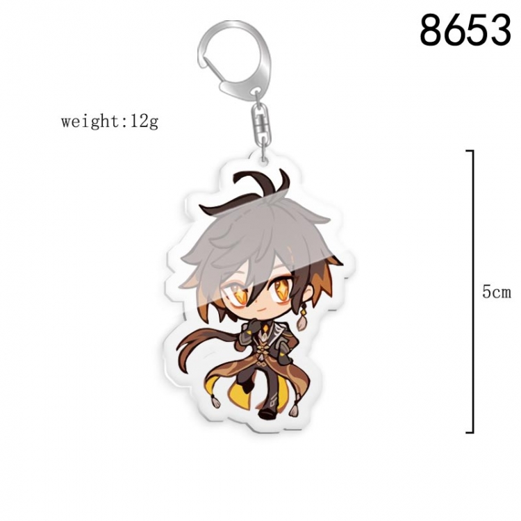 Genshin Impact Anime acrylic Key Chain  price for 5 pcs 8653