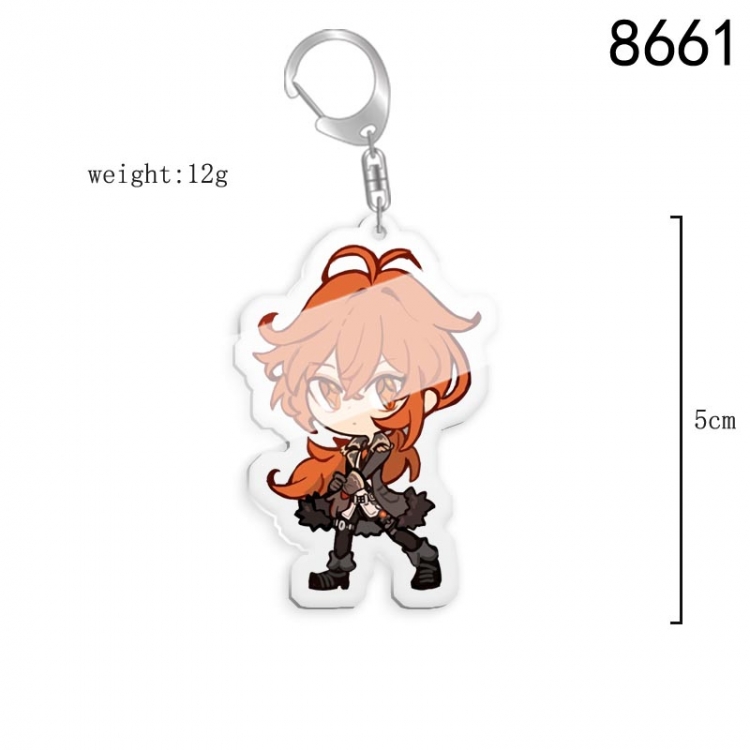 Genshin Impact Anime acrylic Key Chain  price for 5 pcs 8661