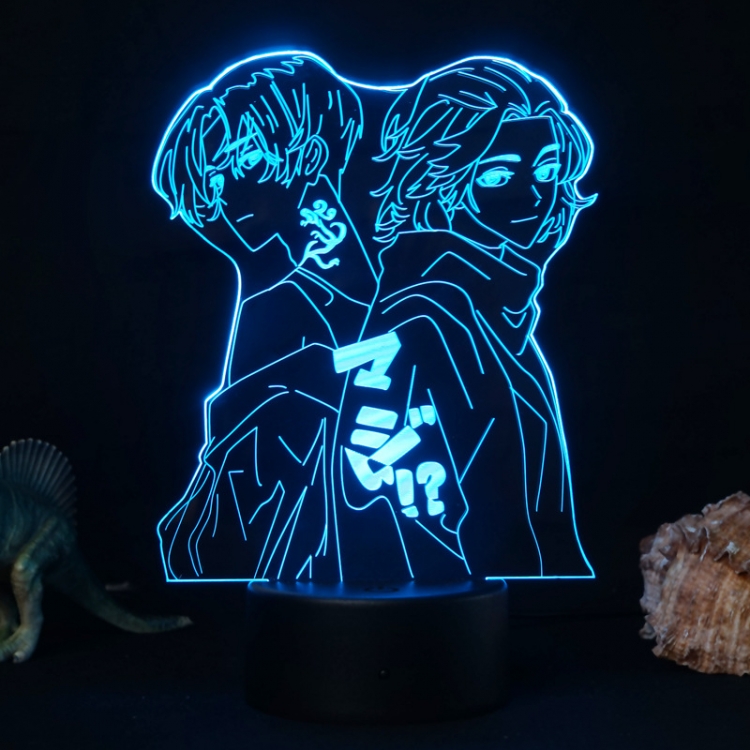 Tokyo Revengers Mikey  3D night light USB touch switch colorful acrylic table lamp