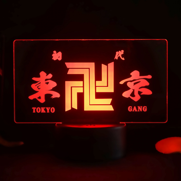 Tokyo Revengers 3D night light USB touch switch colorful acrylic table lamp 2118