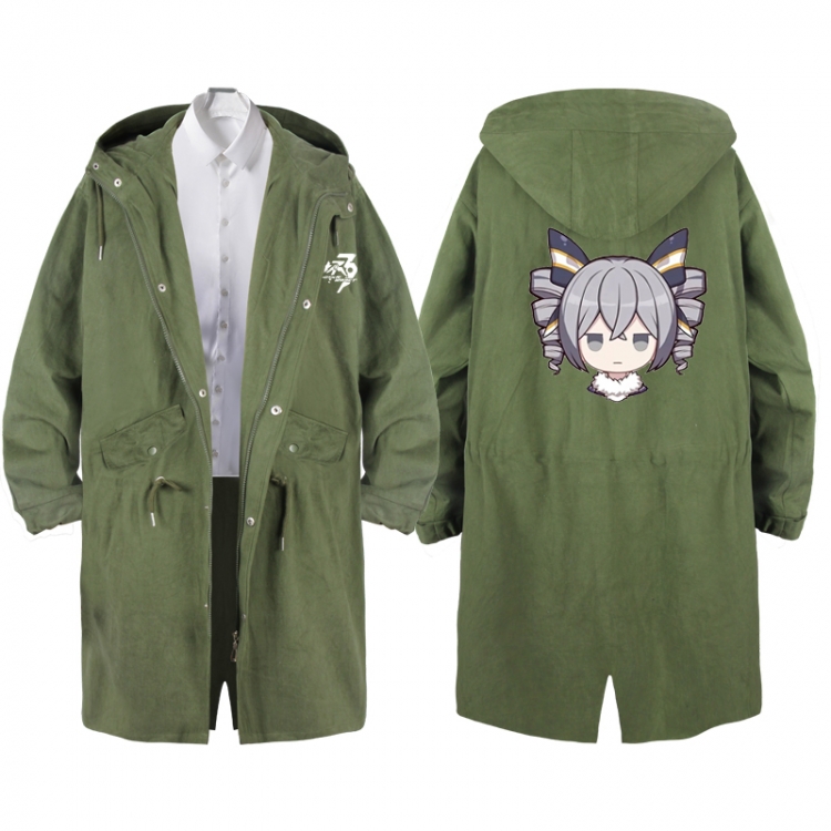 Collapse 3  Anime Peripheral Hooded Long Windbreaker Jacket from S to 3XL