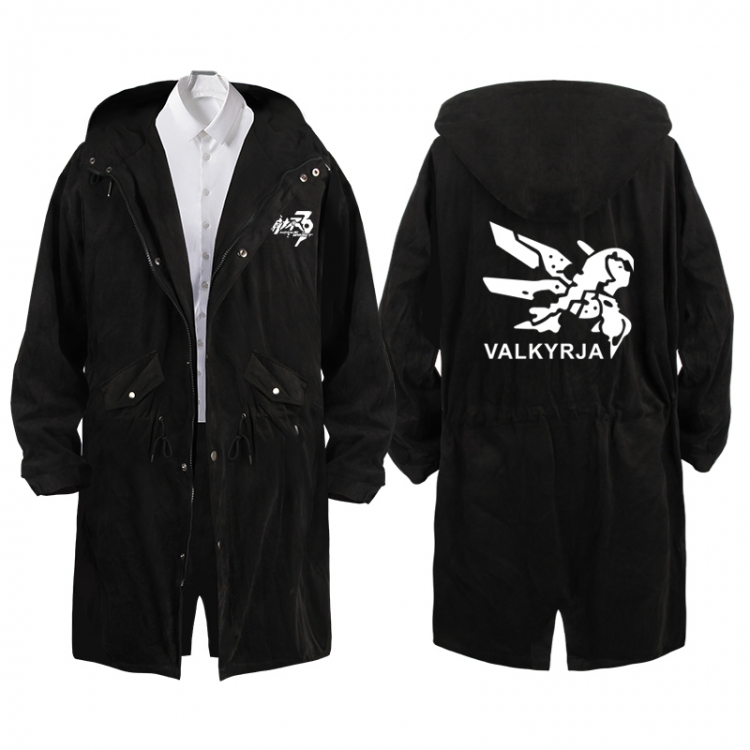 Collapse 3  Anime Peripheral Hooded Long Windbreaker Jacket from S to 3XL