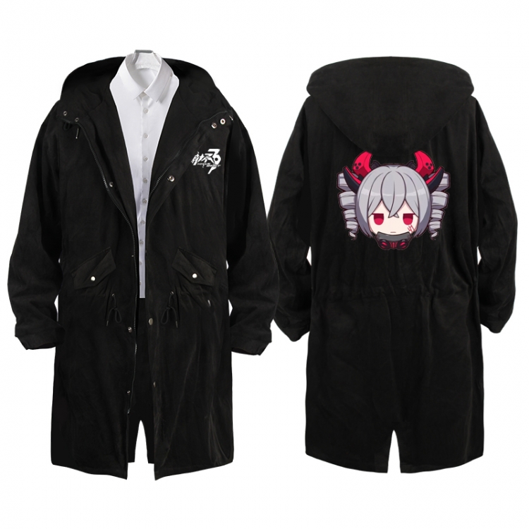 Collapse 3  Anime Peripheral Hooded Long Windbreaker Jacket from S to 3XL