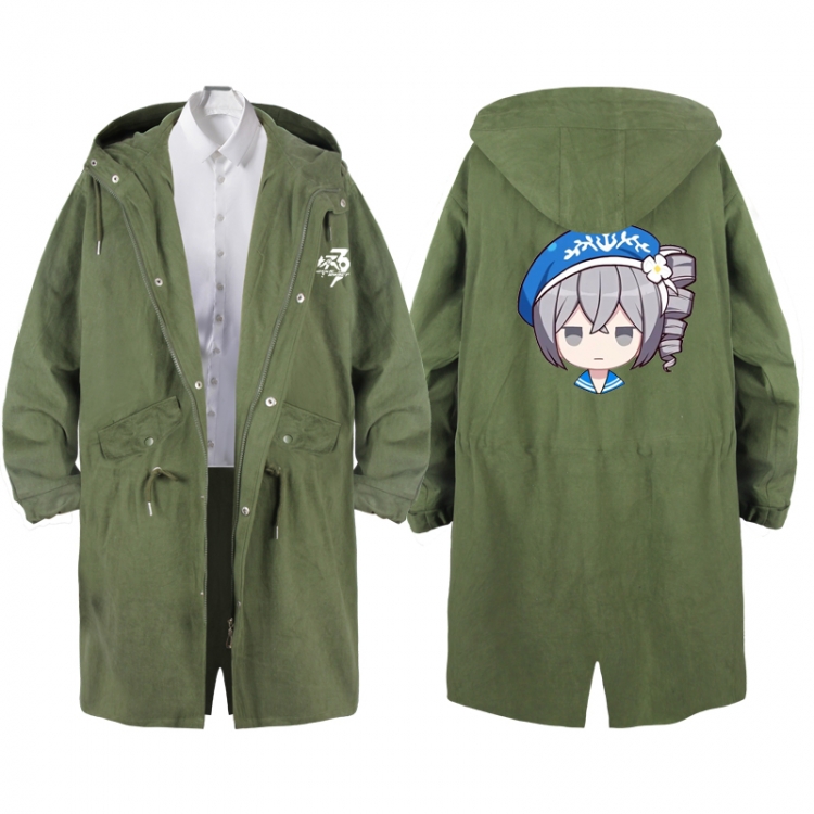 Collapse 3  Anime Peripheral Hooded Long Windbreaker Jacket from S to 3XL