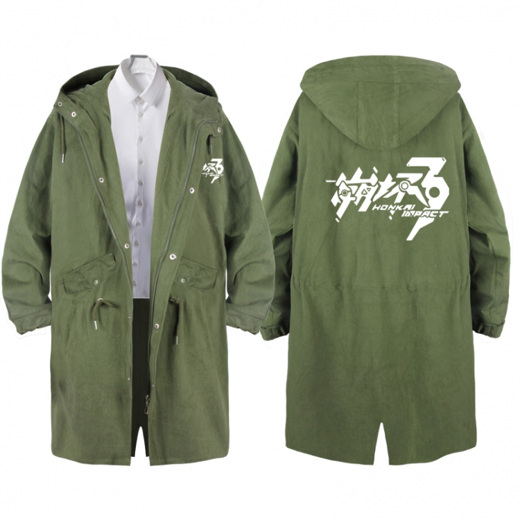 Collapse 3  Anime Peripheral Hooded Long Windbreaker Jacket from S to 3XL