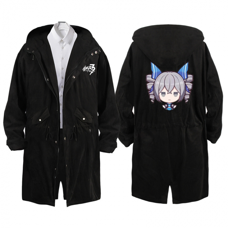 Collapse 3  Anime Peripheral Hooded Long Windbreaker Jacket from S to 3XL