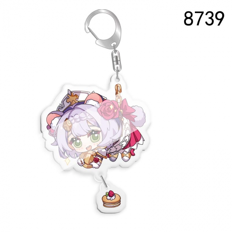 Genshin Impact Anime acrylic Key Chain  price for 5 pcs 8739