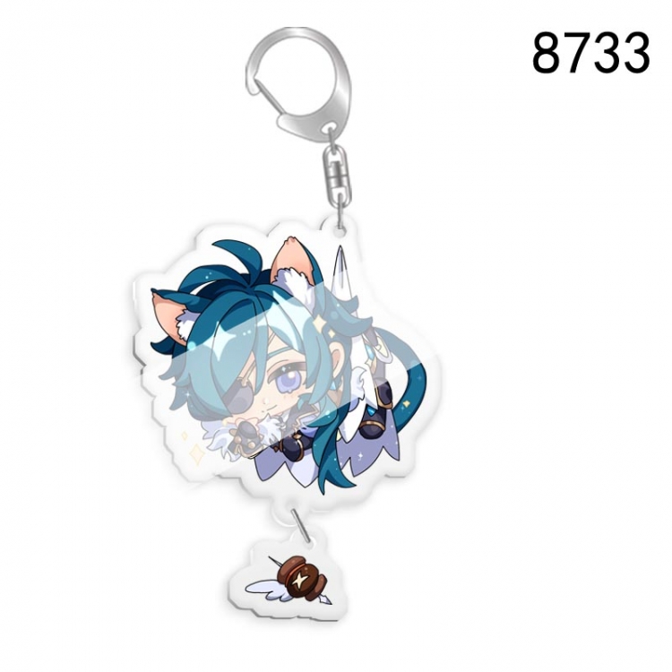 Genshin Impact Anime acrylic Key Chain  price for 5 pcs 8733