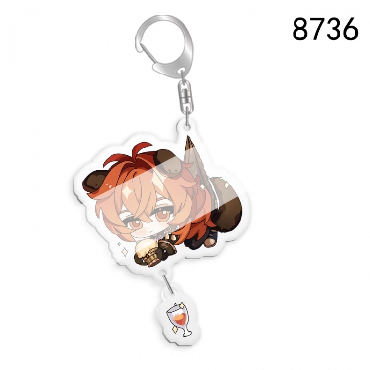 Genshin Impact Anime acrylic Key Chain  price for 5 pcs  8736