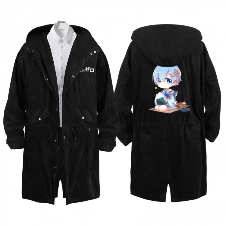 Re:Zero kara Hajimeru Isekai Seikatsu  Anime Peripheral Hooded Long Windbreaker Jacket from S to 3XL