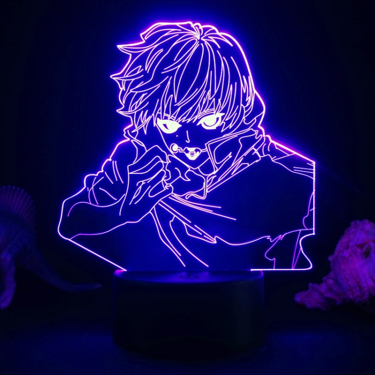 Jujutsu Kaisen 3D night light USB touch switch colorful acrylic table lamp BLACK BASE 981