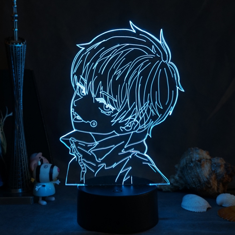 Jujutsu Kaisen 3D night light USB touch switch colorful acrylic table lamp Black base 990