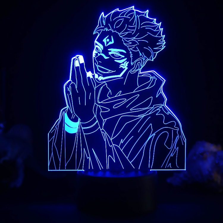 Jujutsu Kaisen 3D night light USB touch switch colorful acrylic table lamp BLACK BASE 996