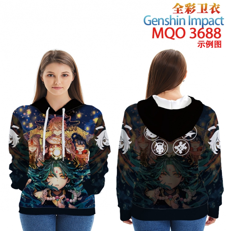 Genshin Impact Full Color Patch pocket Sweatshirt Hoodie  from XXS to 4XL MQO 3688