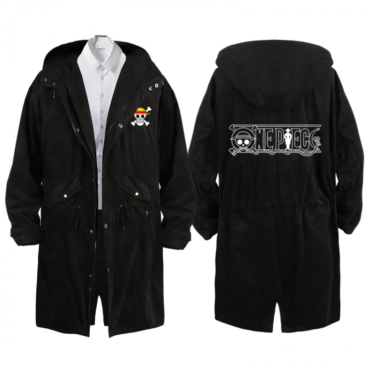 One Piece  Anime Peripheral Hooded Long Windbreaker Jacket from S to 3XL