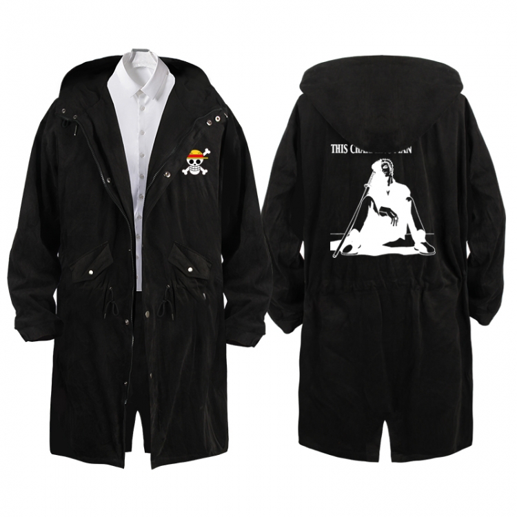 One Piece  Anime Peripheral Hooded Long Windbreaker Jacket from S to 3XL