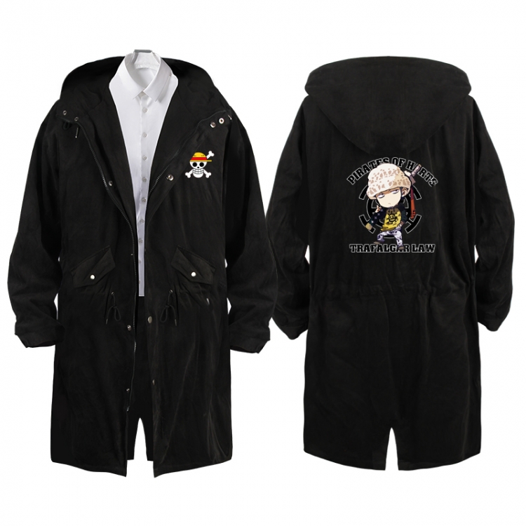 One Piece  Anime Peripheral Hooded Long Windbreaker Jacket from S to 3XL