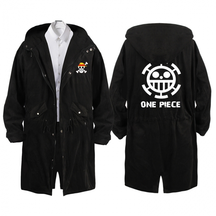 One Piece  Anime Peripheral Hooded Long Windbreaker Jacket from S to 3XL