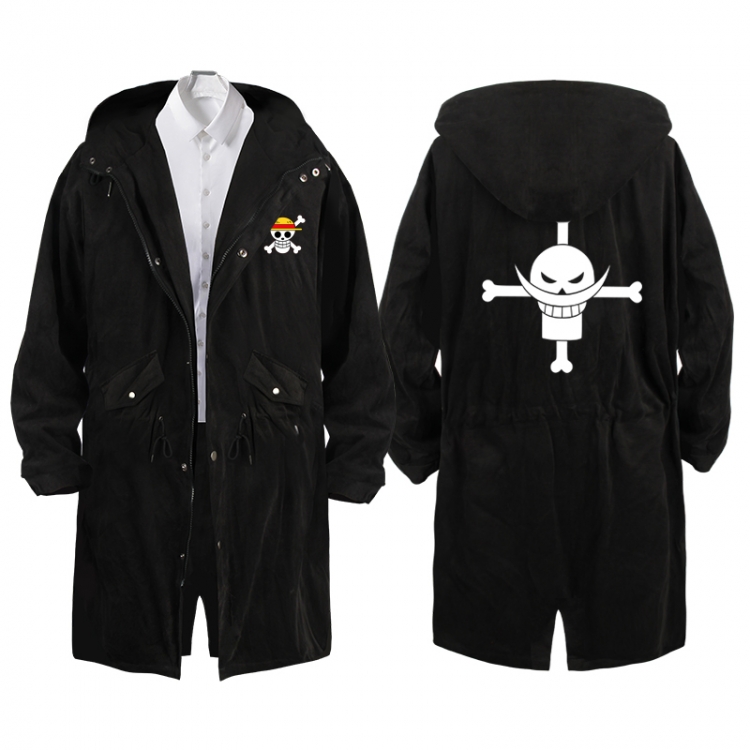 One Piece  Anime Peripheral Hooded Long Windbreaker Jacket from S to 3XL