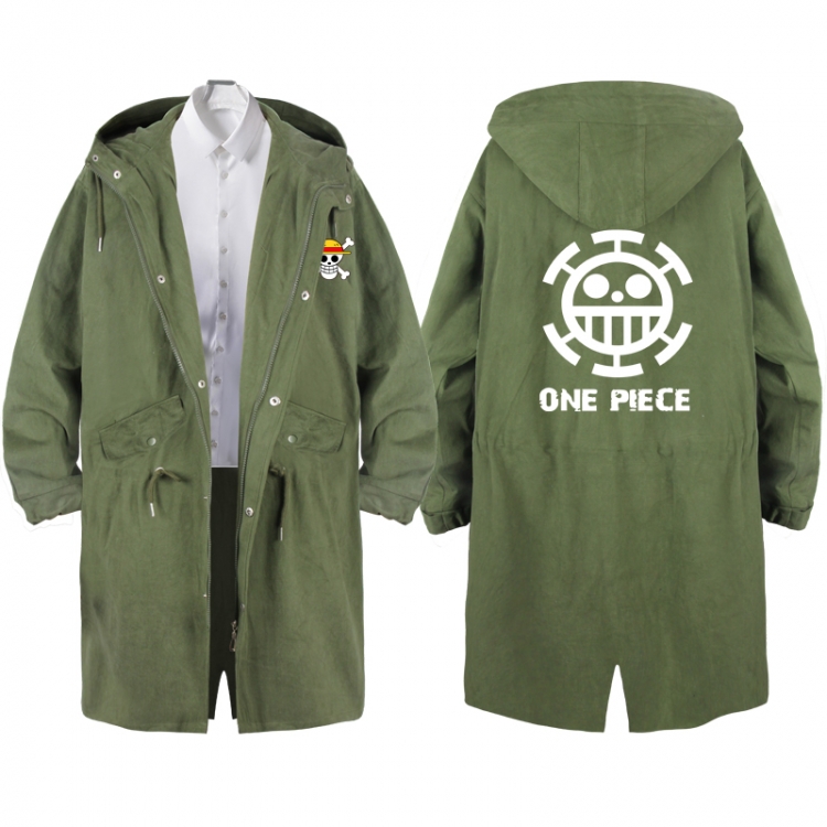 One Piece  Anime Peripheral Hooded Long Windbreaker Jacket from S to 3XL