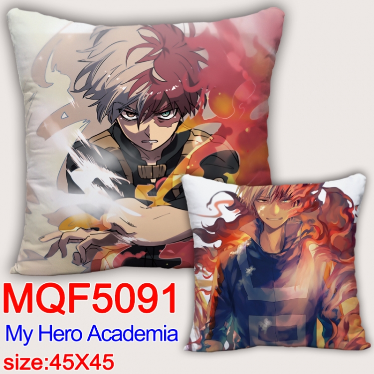 Hero Academia Square double-sided full-color pillow cushion 45X45CM NO FILLING  MQF 5091