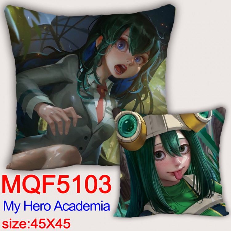 Hero Academia Square double-sided full-color pillow cushion 45X45CM NO FILLING  MQF 5103