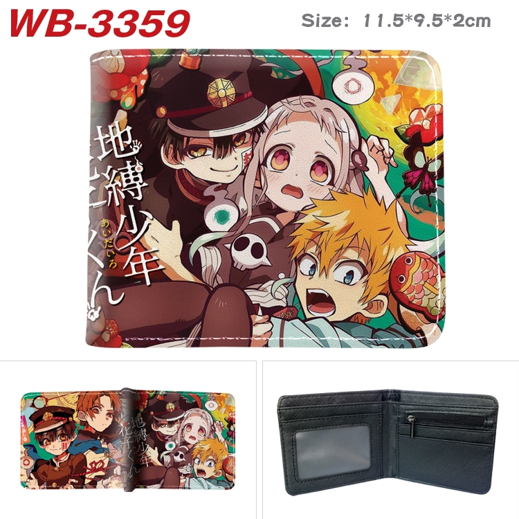 Toilet-bound Hanako-kun Anime color book two-fold leather wallet 11.5X9.5X2CM  WB-3359A