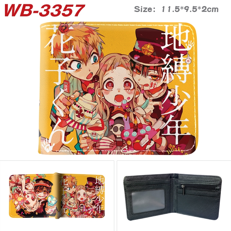 Toilet-bound Hanako-kun Anime color book two-fold leather wallet 11.5X9.5X2CM  WB-3357A