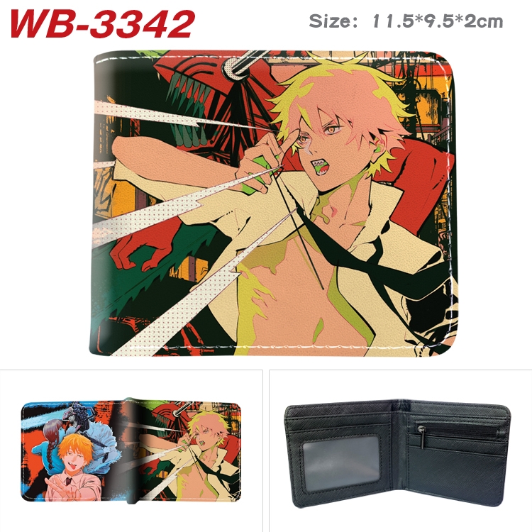 Chainsaw Man  Anime color book two-fold leather wallet 11.5X9.5X2CM   WB-3342A