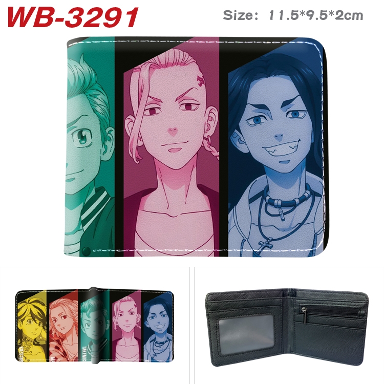Tokyo Revengers  Anime color book two-fold leather wallet 11.5X9.5X2CM  WB-3291A