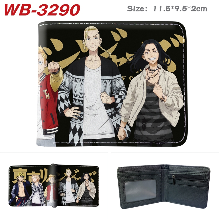 Tokyo Revengers  Anime color book two-fold leather wallet 11.5X9.5X2CM  WB-3290A