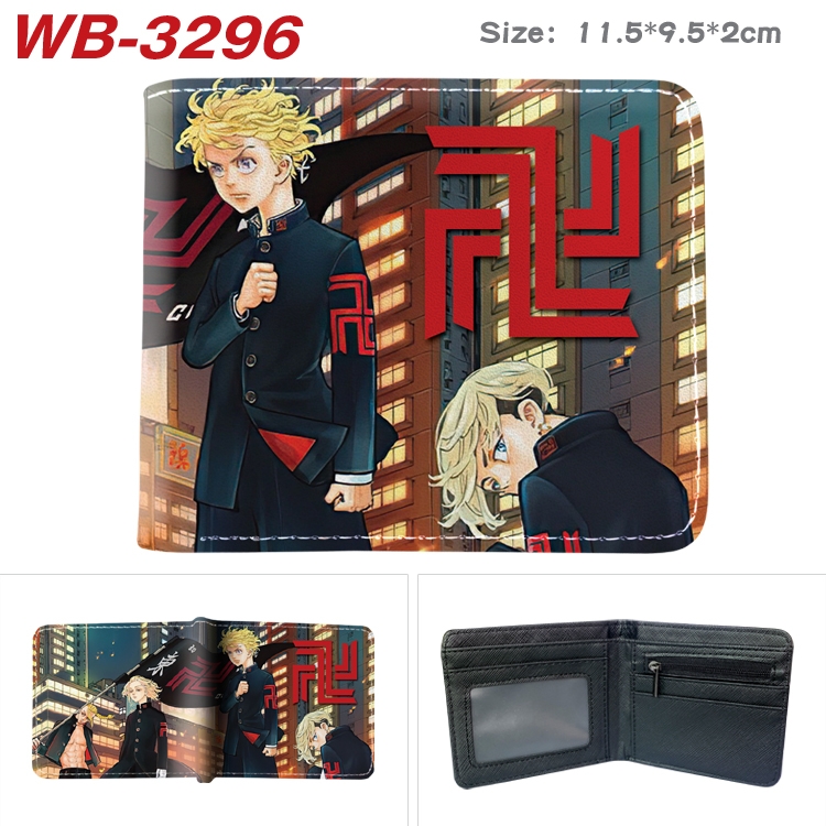 Tokyo Revengers  Anime color book two-fold leather wallet 11.5X9.5X2CM   WB-3296A