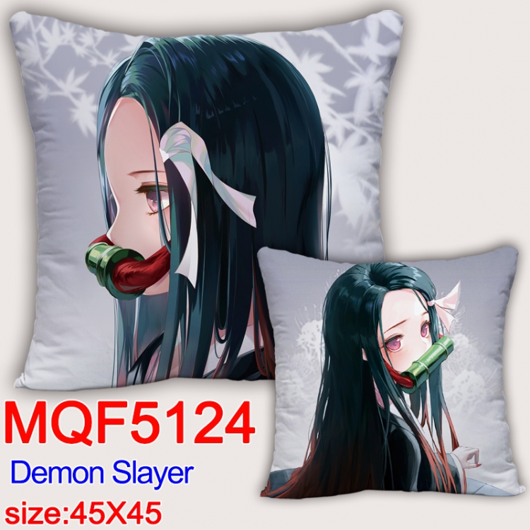 Demon Slayer Kimets Square double-sided full-color pillow cushion 45X45CM NO FILLING  MQF 5124