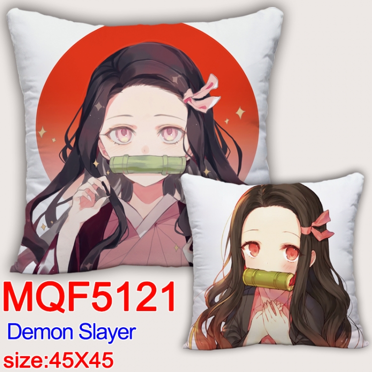 Demon Slayer Kimets Square double-sided full-color pillow cushion 45X45CM NO FILLING   MQF 5121