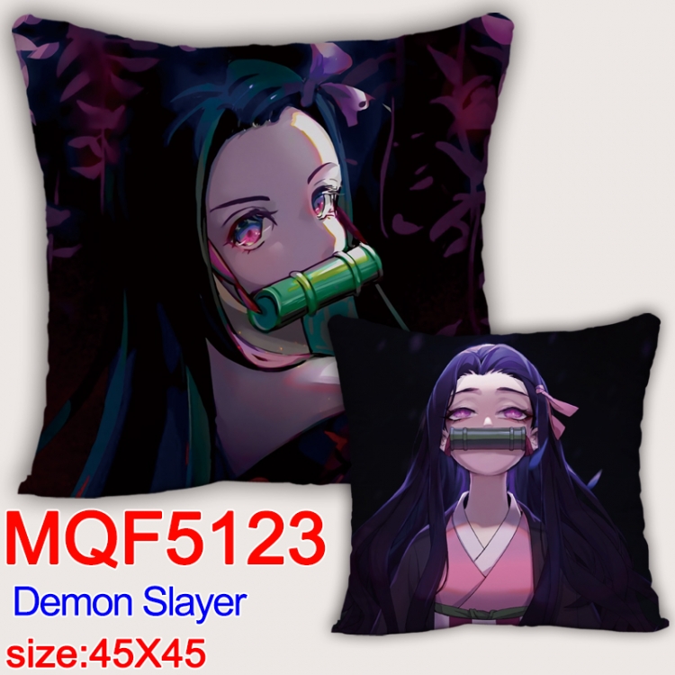 Demon Slayer Kimets Square double-sided full-color pillow cushion 45X45CM NO FILLING  MQF 5123