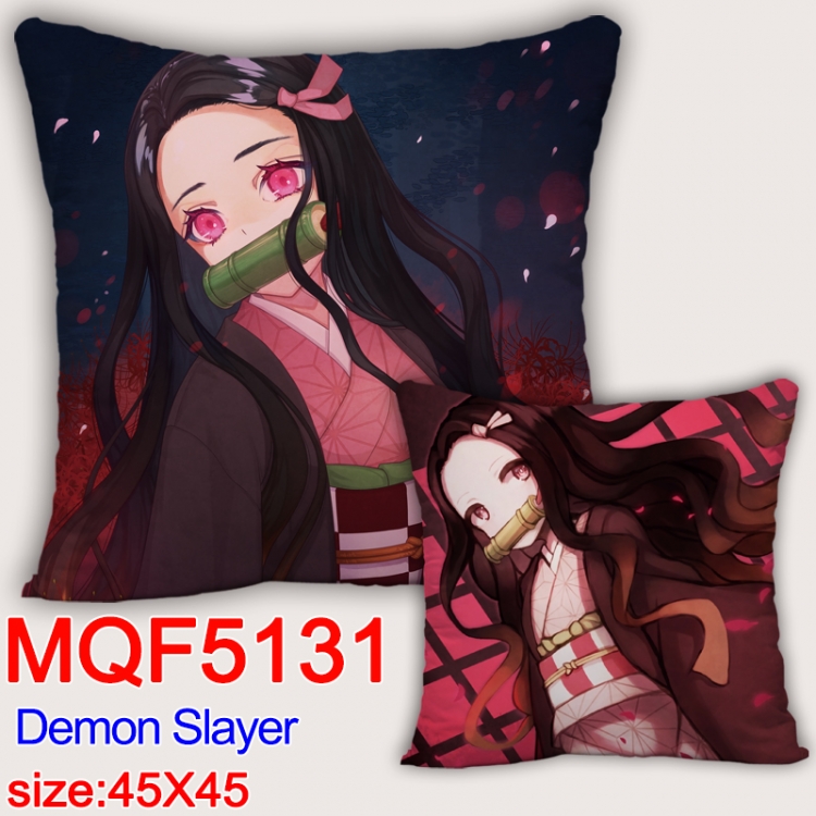 Demon Slayer Kimets Square double-sided full-color pillow cushion 45X45CM NO FILLING  MQF 5131