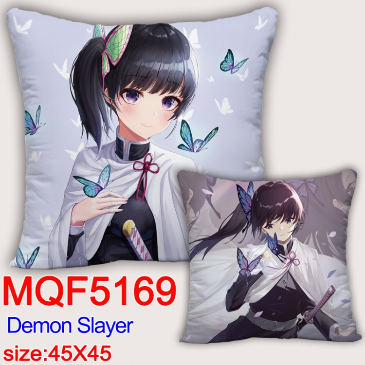Demon Slayer Kimets Square double-sided full-color pillow cushion 45X45CM NO FILLING   MQF 5169